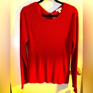 ON 34th LONG SLEEVES SWEATER BACK TIE  WITH DASH OF GLITTERS WOMEN'S TOPS